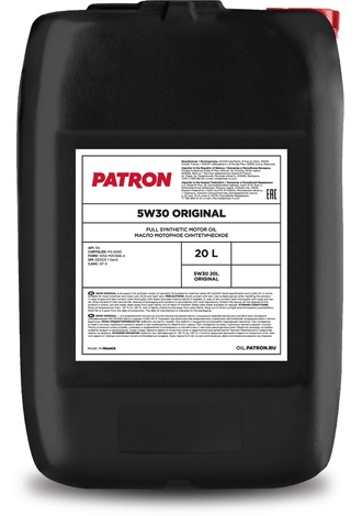 Моторное масло PATRON 5W30 ORIGINAL синтетика 5W-30 20 л. 